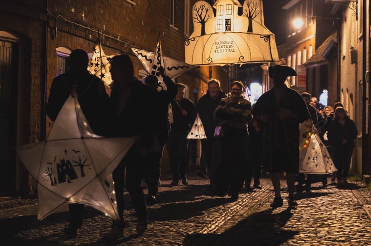 Walking to St Andrew's at Farnham's First Lantern Festival 2024 [Copyright Seamus Flanagan]-20